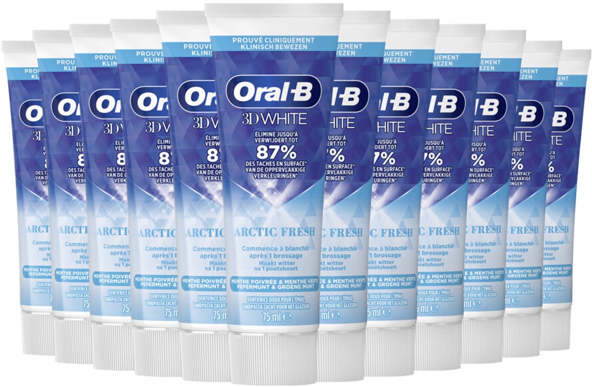 Oral-B 3D White Arctic Fresh tandpasta - 12 x 75 ml