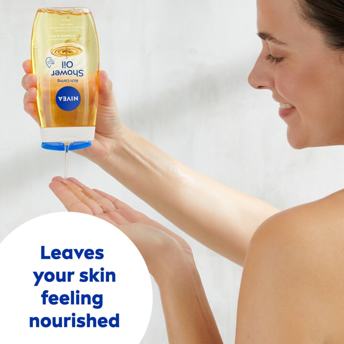 NIVEA Doucheolie Rich Caring - 3 x 200 ml - Voordeelverpakking