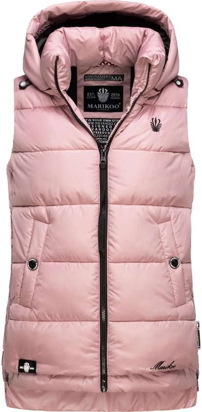 MARIKOO Damen Warme Winter Steppweste Mit Kapuze Za Produktbild-Vorschau 3