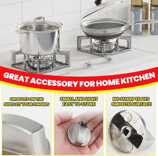 Universele Draaiknoppen voor Oven en Keukenfornuis - 8 Stuks - Zinklegering - 6 mm van Universele — afbeelding 3