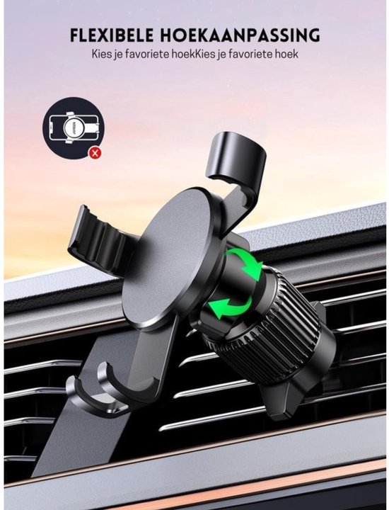 Intelectro Telefoonhouder voor Auto - Stabiele Grip voor een