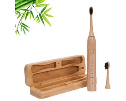 Brosse à dents électrique en Bamboe – 5 modes – Comprend 2 Têtes de brosse – Rechargeable par USB – Durable et écologique
