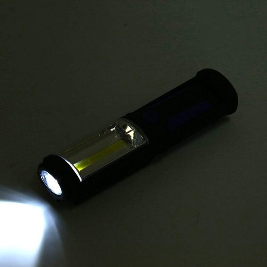 Oplaadbare 2-in-1 COB LED-werklamp 3W - 2200mAh - Met Magnetische Voet en Haak voor Automotive Werkplaatsen Camping DIY - Blauw