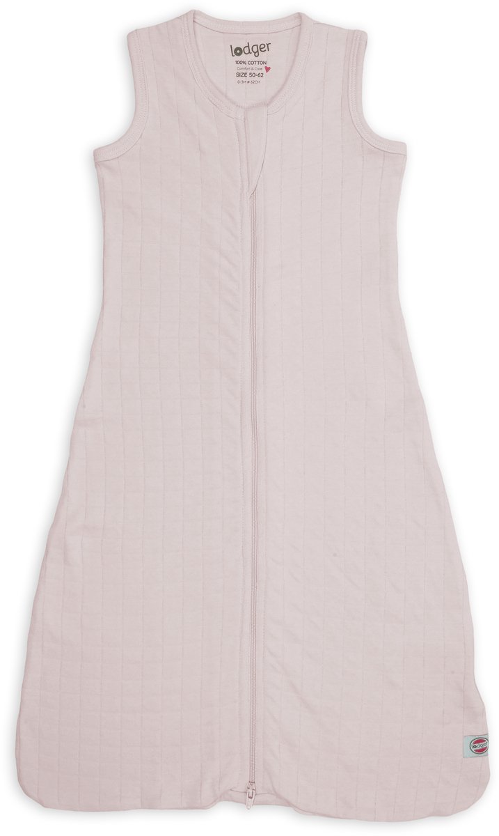 Lodger hopper - hydrofiele slaapzak baby - roze - 0.3 tog - 80cm - biologisch katoen - zomerslaapzak & babyslaapzak