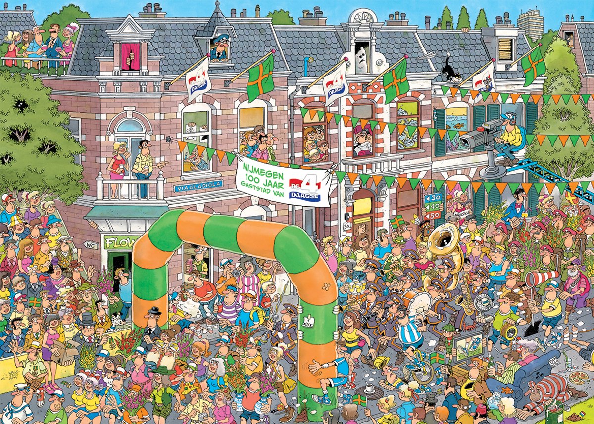 Jan van Haasteren - Nijmegen Vierdaagse special - 1000 stukjes - Puzzel - Legpuzzel - Nijmegen 4Daagse — afbeelding 2