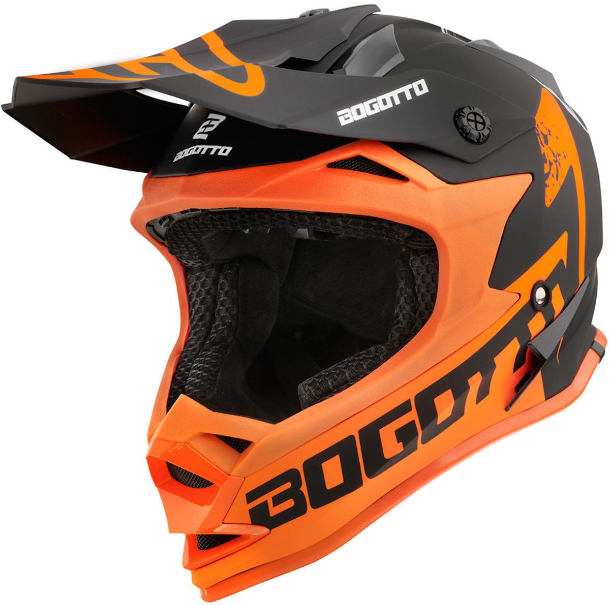 Bogotto V321 Soulcatcher Oranje Zwart Crosshelm - Maat L - Helm