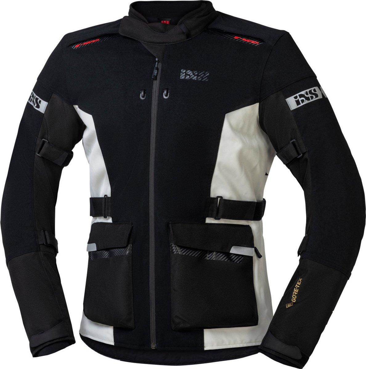 IXS Horizon-GTX Zwart Witte Textiel Motorjas - Jas