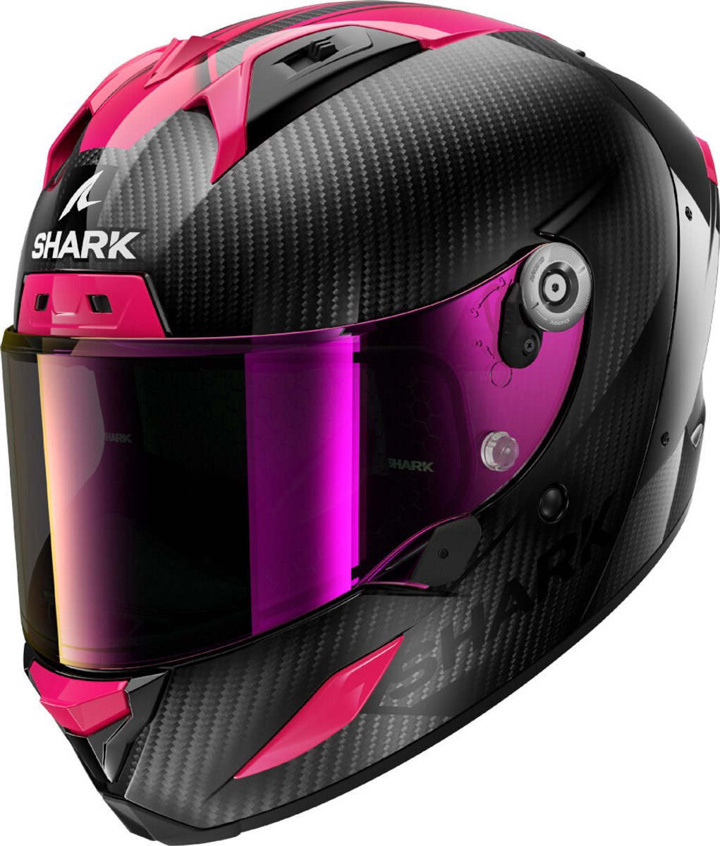 Shark Aeron Carbon Skin Carbon Violet Integraalhelm - Maat XS - Helm