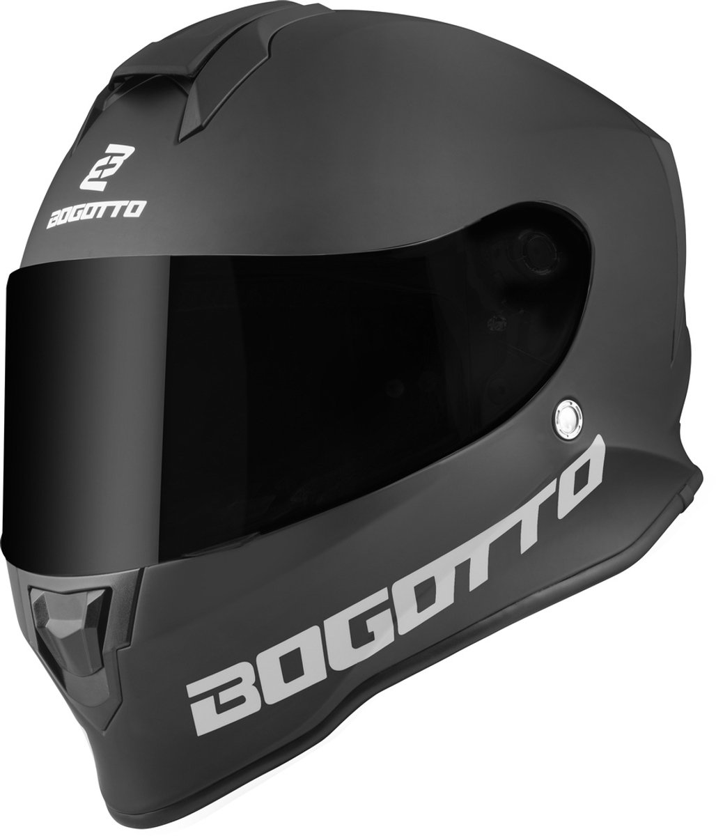 Bogotto H151 Solid Mat Zwart Motorhelm - Maat XL - Helm