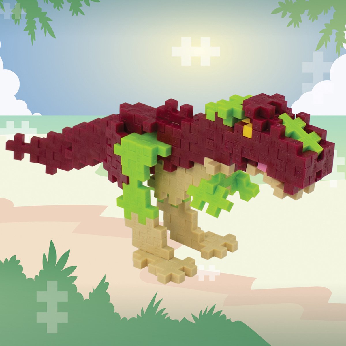 Plus-Plus Tube T-Rex Dinosaurus 100 delige bouwset - 4200 - Bouwspeelgoed - Constructiespeelgoed - Set met bouwstenen - Vanaf 5 jaar — afbeelding 3