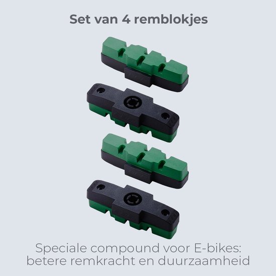 BBB Cycling Remblokjes Elektrische Fiets - HydroStop - Velgrem - Compatibel met Stadsfiets, E-bike & Mountainbike - Magura Remblokken - Groen - BBS-09E van BBB Cycling — afbeelding 3