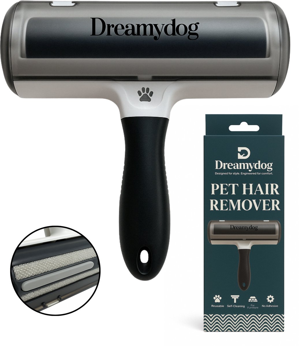 Dreamydog® Pluizenverwijderaar voor Huisdieren – Pluizenroller & Pluizenborstel – Haarverwijderaar voor Katten & Honden – Borstel Hond – Borstel Kat – Huisdierhaar Verwijderaar – Ideaal voor Kleding & Meubels