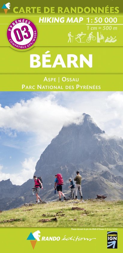 Wandelkaart Pyrénées carte 3 Béarn - Aspe, Ossau, Parc Na ... - cover