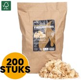 PyroProducts® Allume Feu - 200 pièces - Allume-feu en spirale - BBQ - Cheminée - Longue durée de combustion - Pack économique - 2 kg