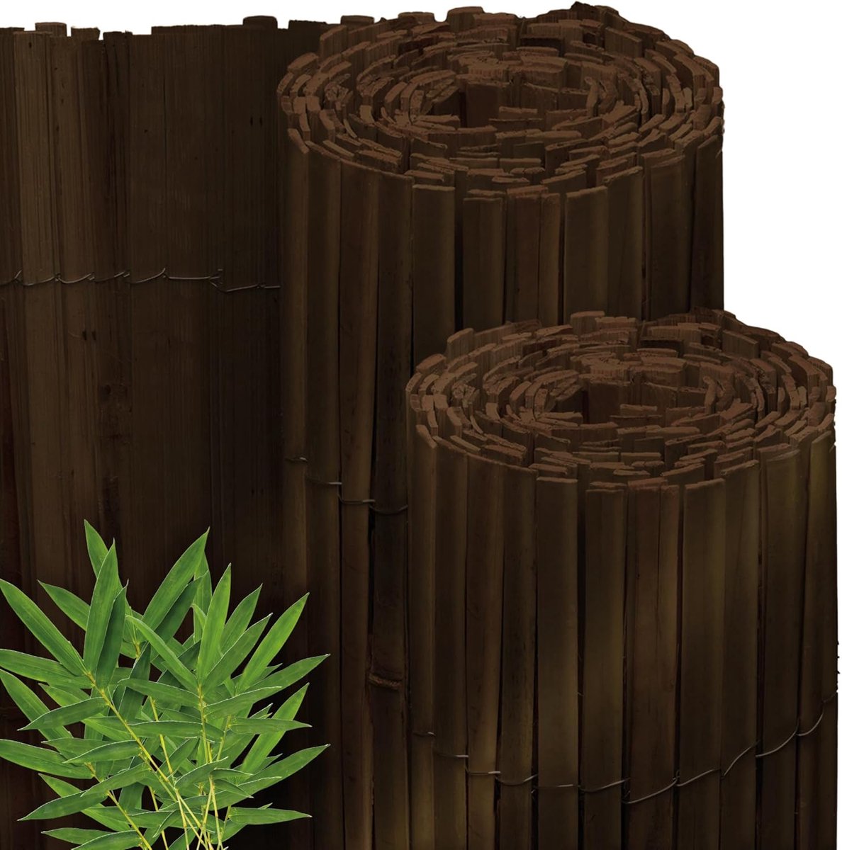 Sol Royal B55 – Privacy Scherm Bamboo Donkerbruin 150x600 cm – Weerbestendig Bamboe Mat – Robuust Natuurlijk Inkijkbescherming van Natuurlijk Bamboe Tuinscherm