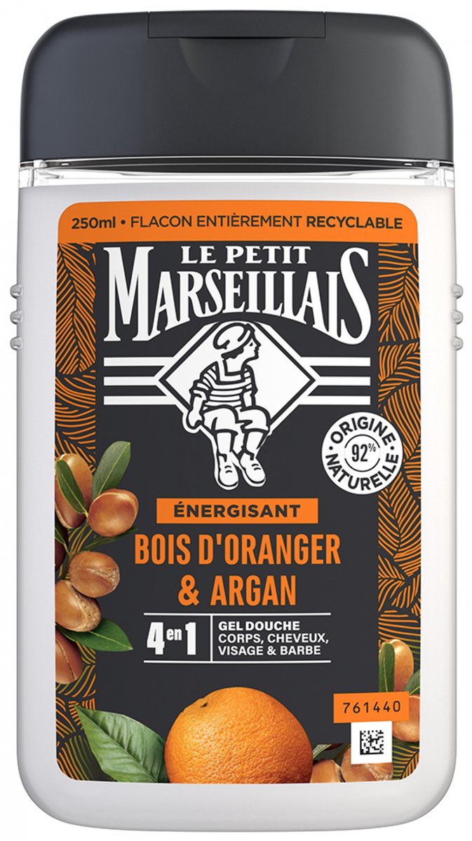 Le Petit Marseillais Energizing 4in1 Shower Gel Sinaasappelhout & Argan 250 ml