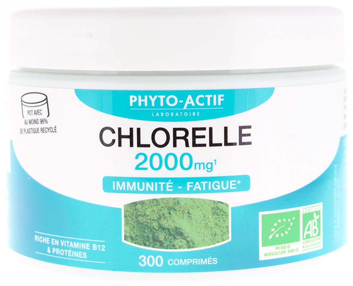 Phyto-Actif Chlorella 2000 mg Immuniteit & Vermoeidheid Organisch 300 Tabletten