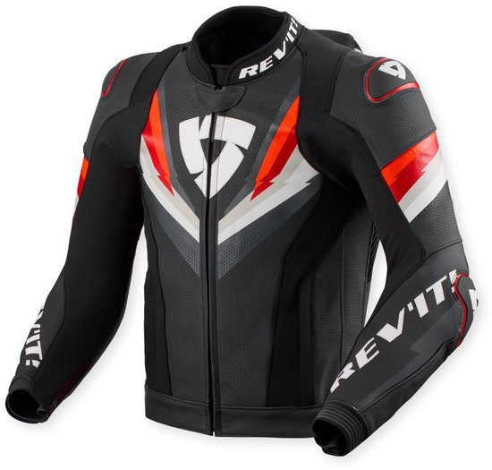 REV’IT! Quantum 3 Pro Zwart Rood Motorjas - Maat 54 - Jas
