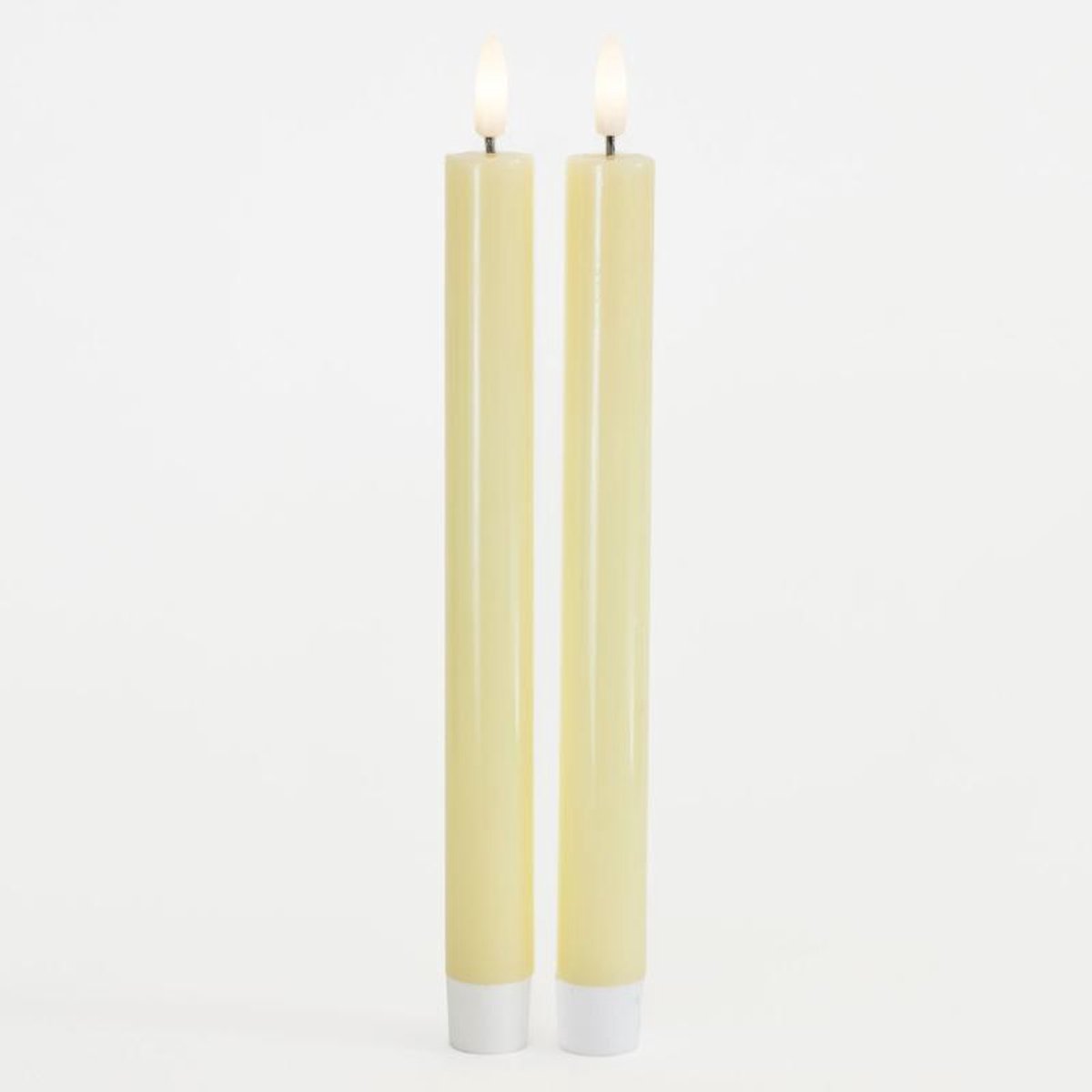 Sirius - LED-Dinerkaarsen 'Sille' (25cm hoog, Set van 2) - Pale Yellow - Licht Geel
