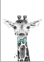 DesignClaud Giraffe Kinderkamerposter Strikje B2 poster (50x70cm)