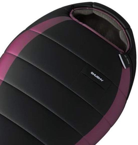 Husky mummyslaapzak Drape 20 voor dames -20°C 200 x 80 cm - Zwart/Paars van Husky — afbeelding 3