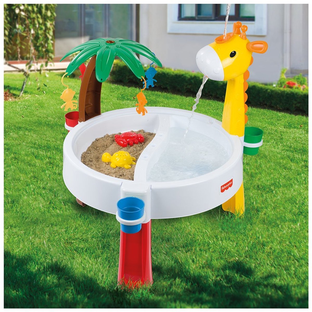 Dolu Fisher Price Zand-Watertafel + Accessoires — afbeelding 3