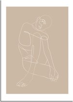 DesignClaud Poster lichaam naturel - minimalisme A2 poster (42x59,4cm)