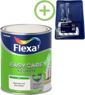 Bol.com Flexa - Flexa Easycare Muurverf Mat Keuken - RAL 9010 - 1 liter + Muurverfroller aanbieding