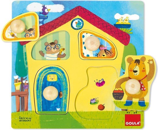 Puzzle, Bears family house 4 pcs van Tender Leaf Toys — afbeelding 3