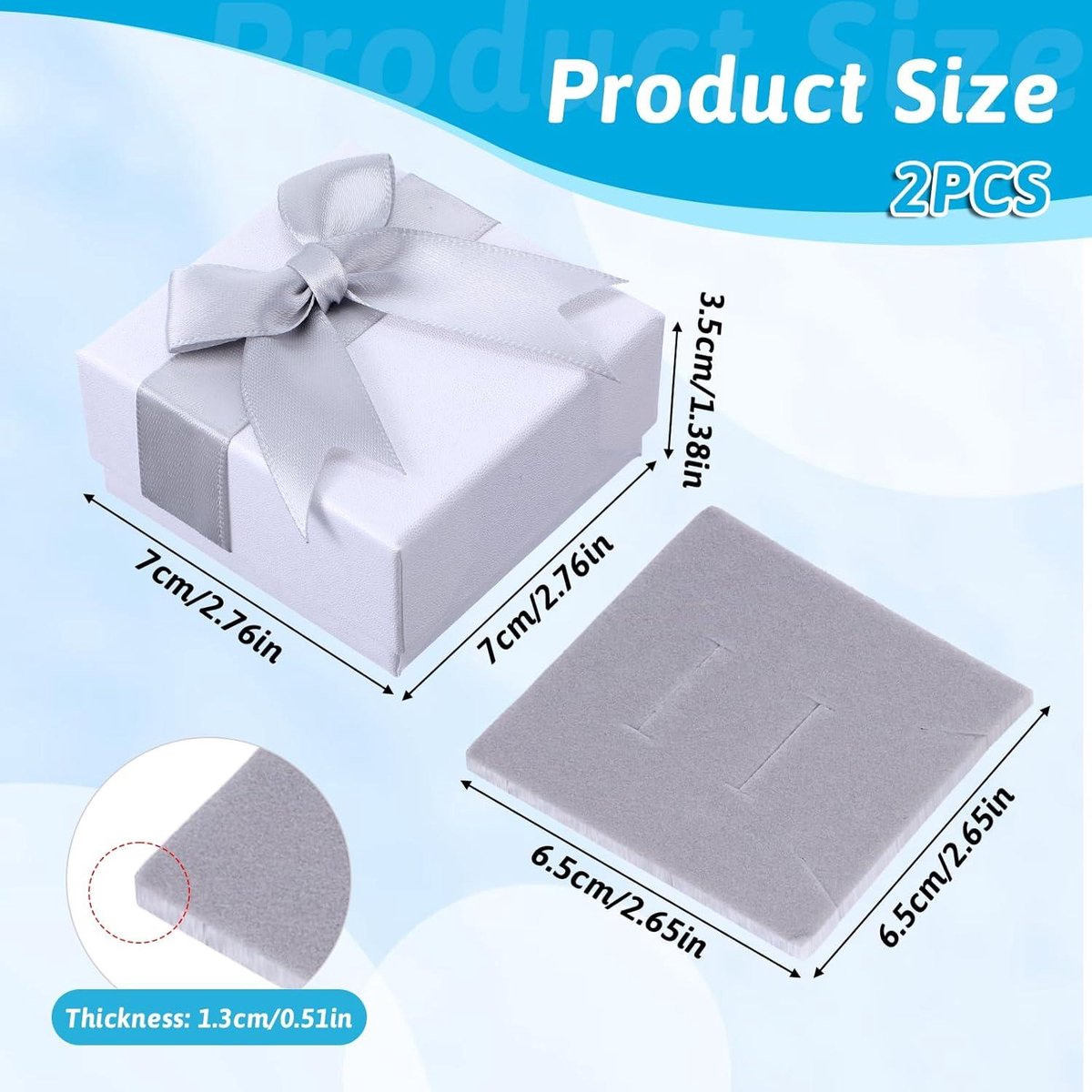 BOHUIZ Lot De 2 Boîtes Cadeaux à Bijoux Avec Couvercles Et