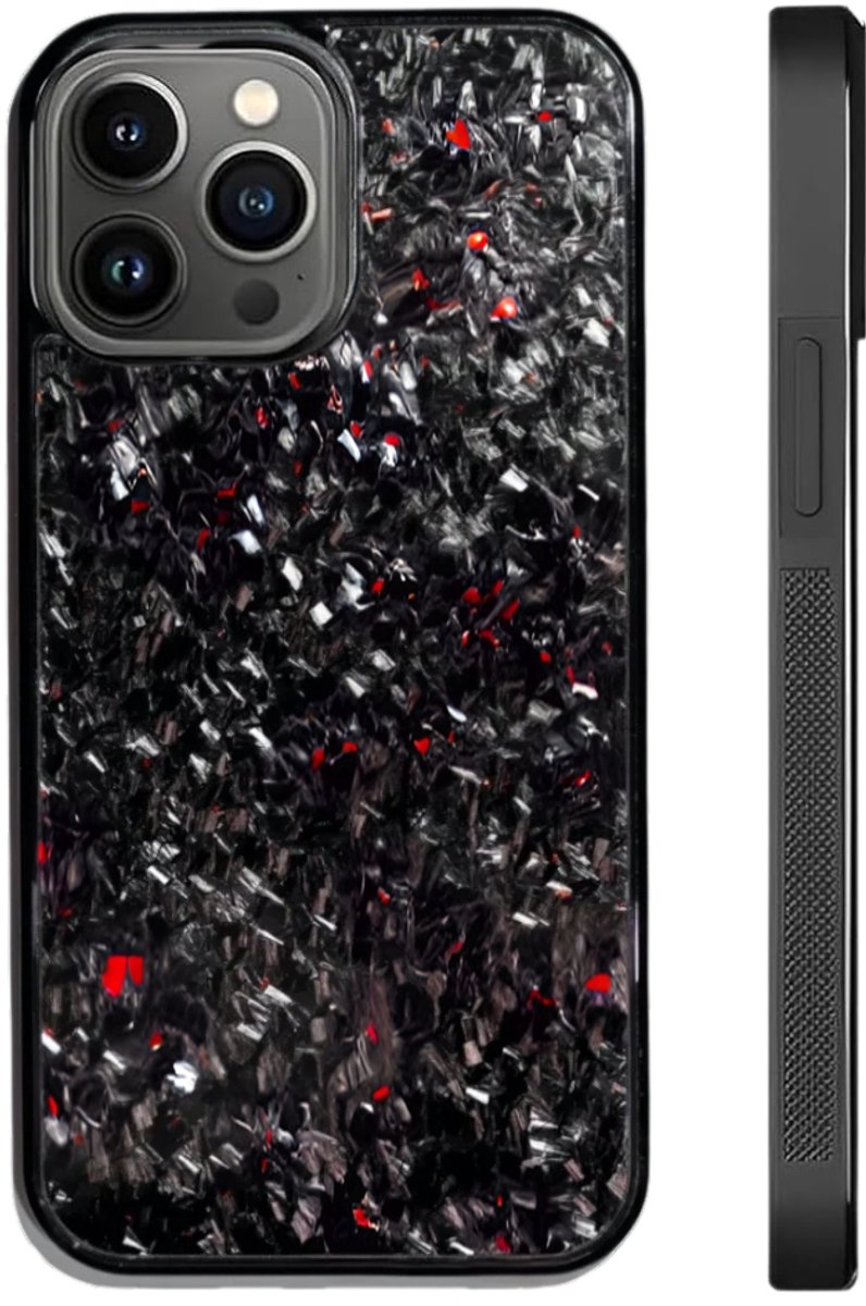 CarbonEdge - Carbon fiber phone case - Hoogwaardige kwaliteit - Geschikt voor magsafe - Carbon fiber Telefoonhoesje - iPhone hoesje shockproof - Apple iPhone 13 Pro Max - Carbon rood