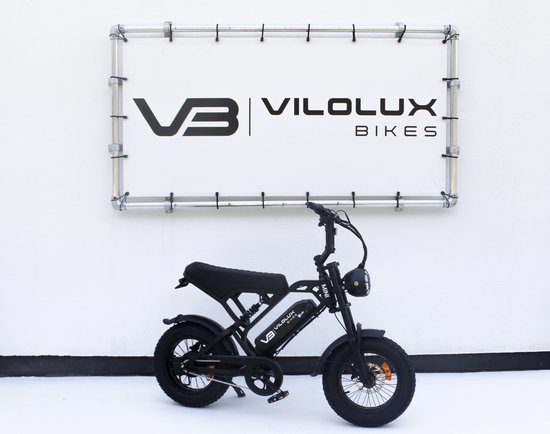 Vilolux® Fatbike electrisch - Fatbike V20 Mini - 2025 Model - Legaal - Rijklaar geleverd - 16 Inch - Niet opvoerbare fatbikes - 2 Jaar garantie - Telefoontasje - Hydraulische remmen - Alarm - Zwart