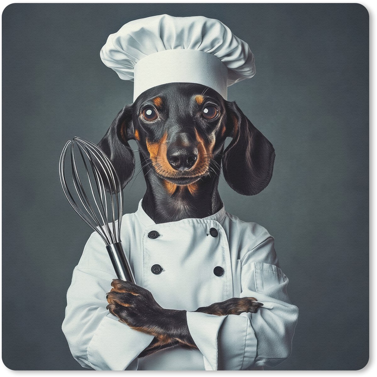 Muismat 30x30 cm - Mousepad Hond - Garde - Kok - Muismatten