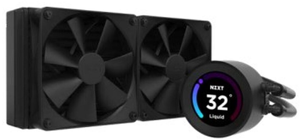 NZXT Kraken Elite 240 - Vloeistof-koelsysteem afmeting radiator 240mm - voor Intel LGA 1700 1200 115X AMD AM5 AM4 sTRX4 TR4 - 2 x F120P fans - Koper Aluminium plastic - zwart
