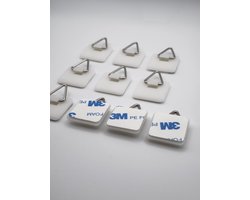 Plakhangers M voor Wanddecoratie – Zelfklevend - 3M Tape – Ophanghaakje – Schilderijhaak - Set van 10