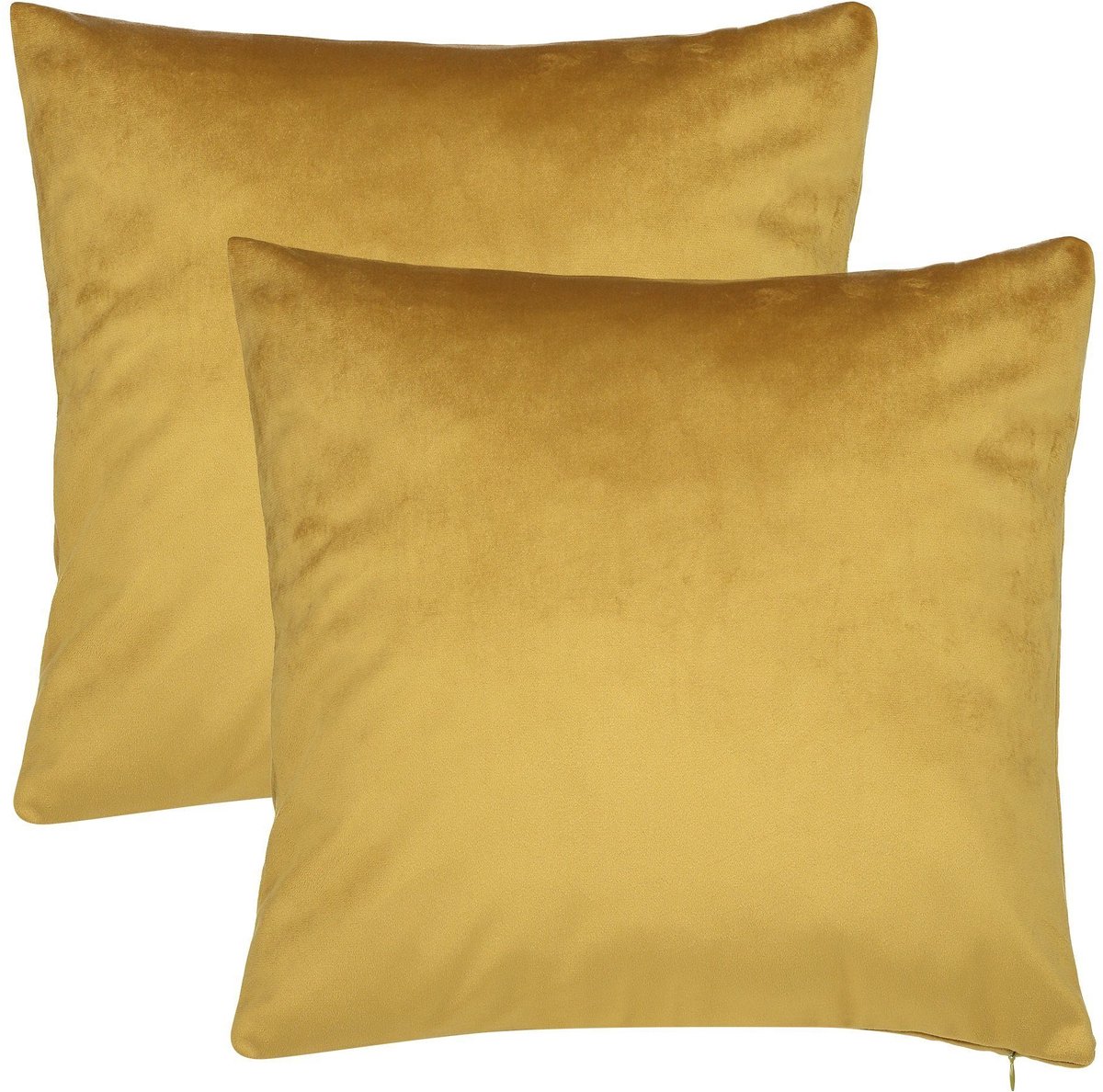 Barbons kussenhoes 40x40 - set van 2 kussenhoesjes - kussensloop - mosterd