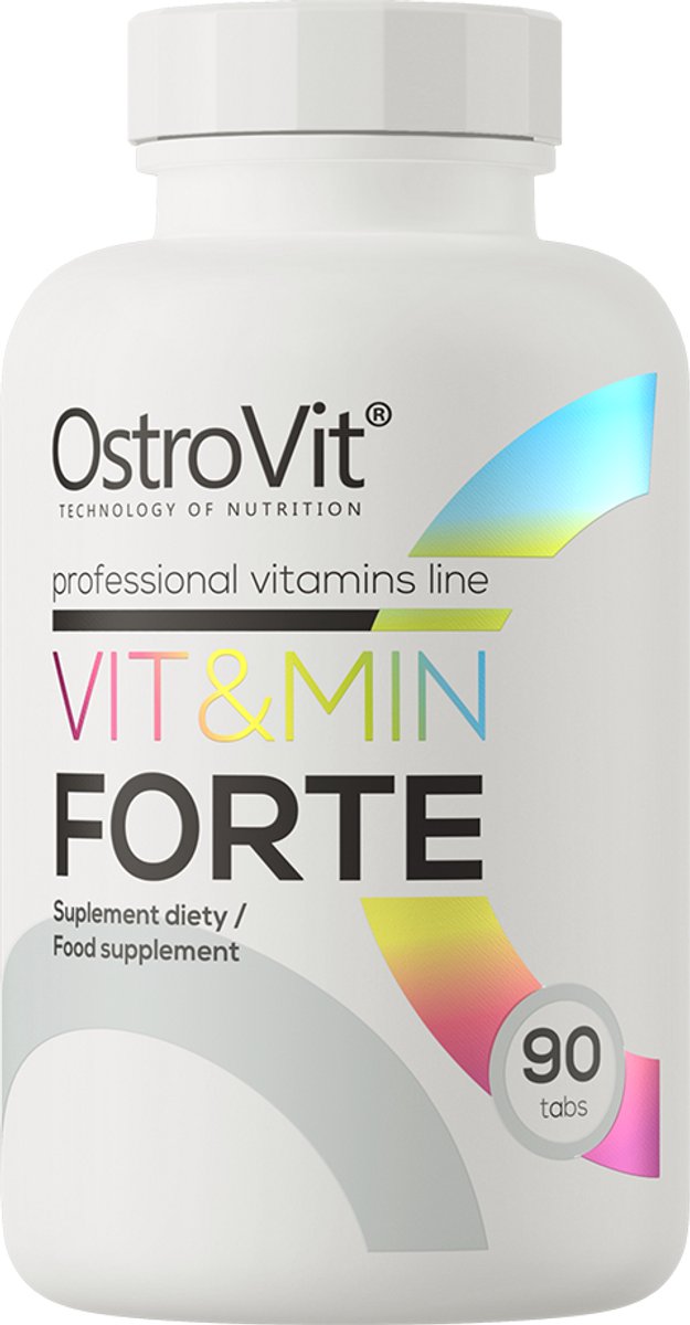 Goedkoopste OstroVit - Vitaminen & Mineralen FORTE - 90 Tabletten -21 zorgvuldig geselecteerde vitamines en mineralen, Potassium Kalium - Vitamine D3, E, A en meer! - Laboratorium getest op kwaliteit en zuiverheid!