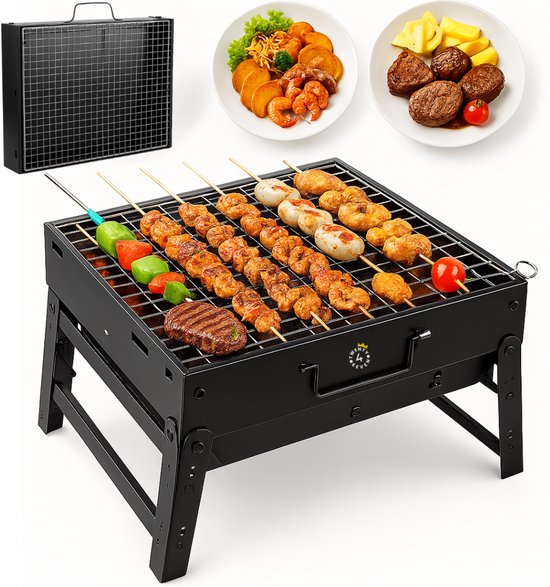 Twenty4seven® BBQ Grill - Tafel Barbecue - Houtskoolbarbecues - Mini Houtskool Smoker - Opvouwbaar & Ideaal voor Camping of Vakantie