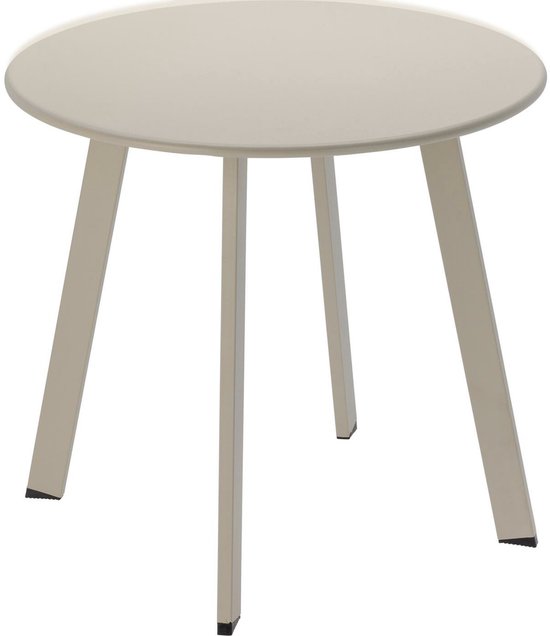 Table d'appoint de Jardin Pro Garden - beige - métal - Diam 50 cm - ronde - table basse - ensemble de jardin