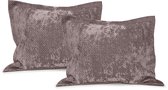 LINNICK Velvet Kussensloop - Purple - Kussensloop 60x70cm - Kussenslopen Set van 2