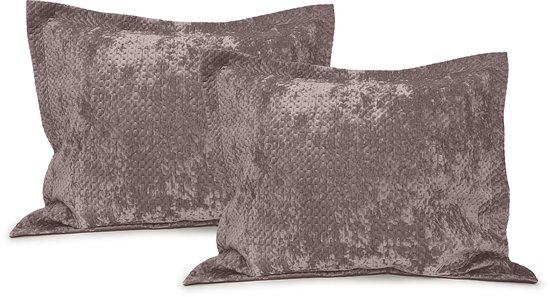 LINNICK Velvet Kussensloop - Purple - Kussensloop 60x70cm - Kussenslopen Set van 2