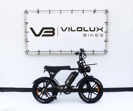 Vilolux® Fatbike electrisch - Fatbike V8 - Fatbike C80 - 2025 Model 4.0 - voorrek - Legaal - Rijklaar geleverd - Niet opvoerbare fatbike - 2 Jaar garantie - Hydraulische remmen - Alarm - Telefoontasje - Full Color LCD Display - Zwart van Merkloos — afbeelding 3