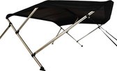 Bimini Top BREG | Aluminium 3 arches | Largeur 155 <> 169 cm - Hauteur 117 cm - Tissu Zwart