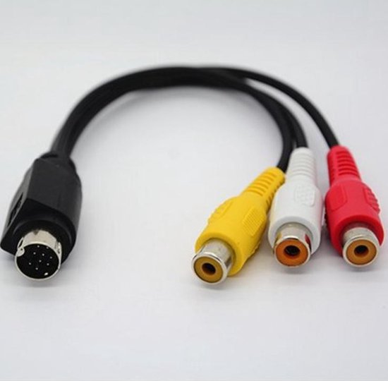 Coretek Mini DIN 9-pins / Mini Scart - Tulp Composiet 3RCA kabel - 0,20  meter | bol.com