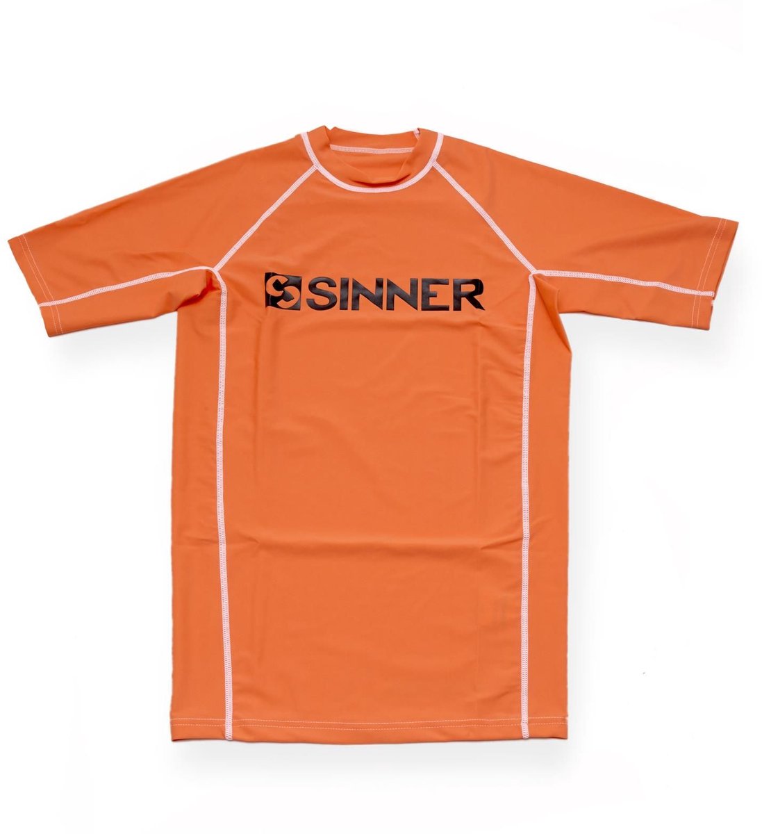 SINNER - adult rashguard upf50+ br or - Ov strand bovst heren - Oranje
