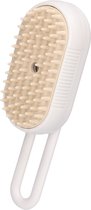 Prime AnimalZ Nursing Steam Brush 800A - Brosse pour animaux de compagnie - convient aux animaux à la peau épaisse et sensible - Wit