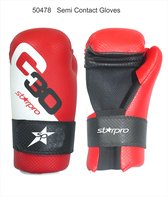 Semi-contact bokshandschoenen Starpro | rood-wit-zwart - Product Kleur: Zwart / Rood / Wit / Product Maat: XL