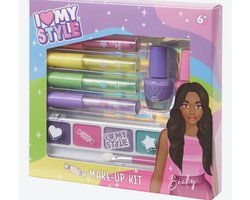 Kinder Makeup Set - I Love My Style - Lipgloss en Nagellak - Oogschaduw - Meerdere Kleuren - Meisjes en Jongens - Hoge Kwaliteit - Vanaf 6 Jaar - Makeup Set - Opmaken - Verkleden - Kinderfeestje - Cadeau - Duurzaam