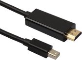 Dolphix Mini DisplayPort 1.1 naar HDMI 1.3 kabel (Full HD 1080p) / zwart - 1,8 meter