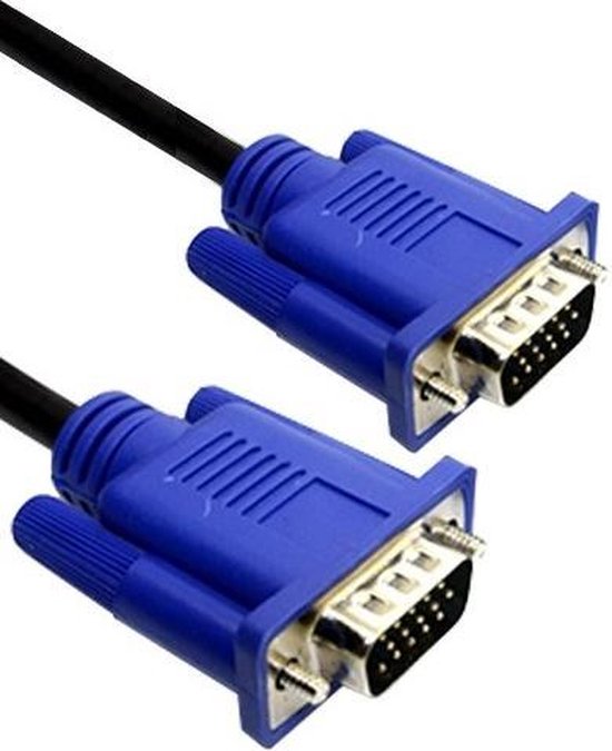 Dolphix VGA monitor kabel - zwart met blauw - 3 meter | bol.com